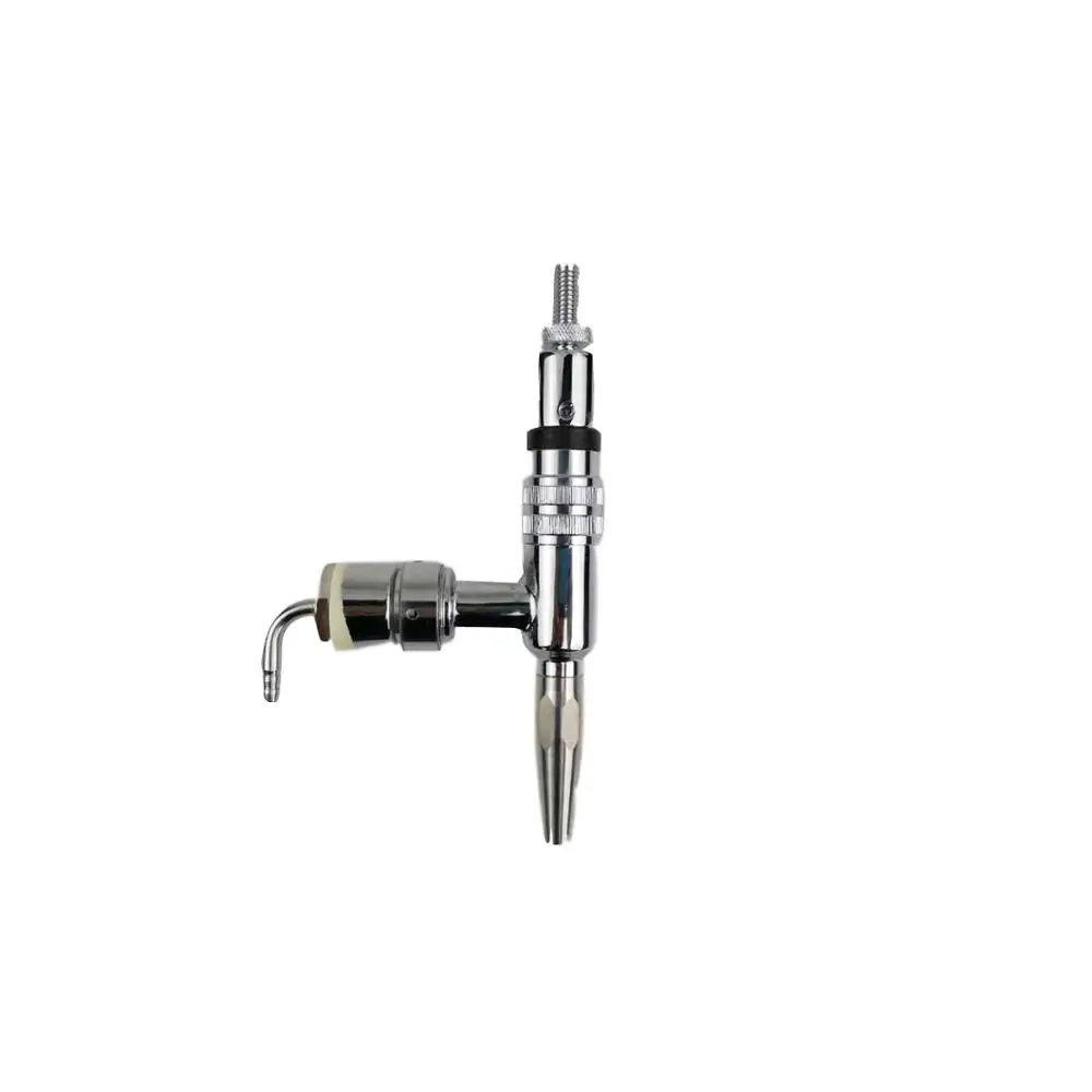 Kegland NUKATAP SHORT SHANK WITH NUT, barbTAIL AND COLLAR, no spring CHROME PLATED BRASS- beer tap brewing faucet shank