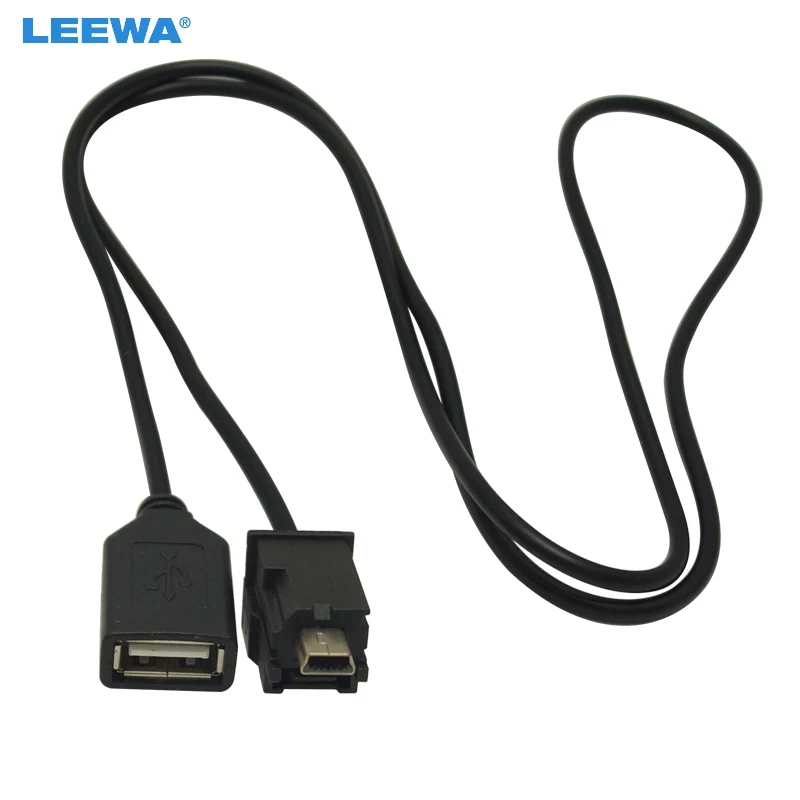 

LEEWA 1pc Car Audio Radio USB to Mini USB Port Switch Cable Adapter for Nissan X-Trail Tenna Bluebird Sylphy #5661