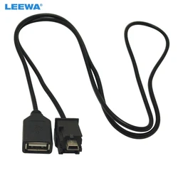 LEEWA 1pc Car Audio Radio USB to Mini USB Port Switch Cable Adapter for Nissan X-Trail Tenna Bluebird Sylphy #5661