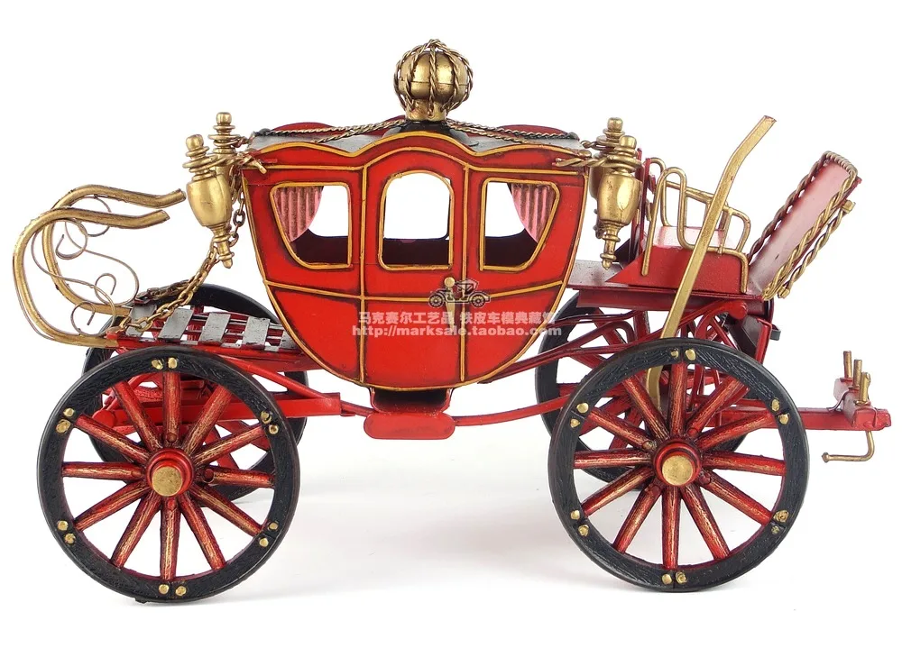 1898 carriage model retro handmade metal classic car model home decorations gift Creative purely handmade retro decoration