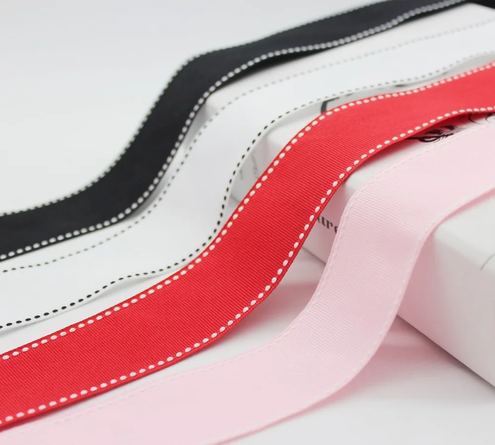 38MM 25MM 22MM 16MM 9MM Stitch Grosgrain Ribbon Top Quality Wedding Trims For DIY Accessories 1-1/2\