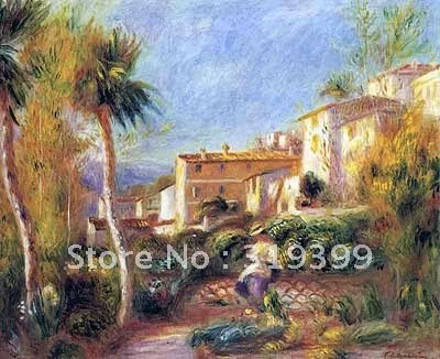 

Oil Painting Reproduction on linen canvas,the post office house at cagnes by pierre auguste renoir,100% handmade