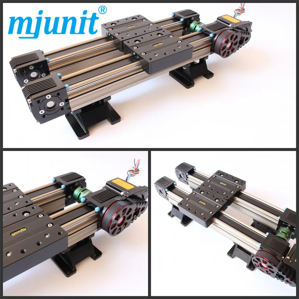 

mjunit MJ45 Belt drive linear actuator with 350mm total length 4 rails for motor 57