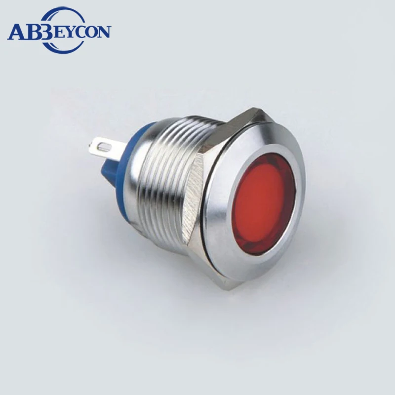 Imagem -02 - Abbeycon-indicador de Led Lâmpada de Led Redonda à Prova Dágua 19 mm em Inoxidável Ip67