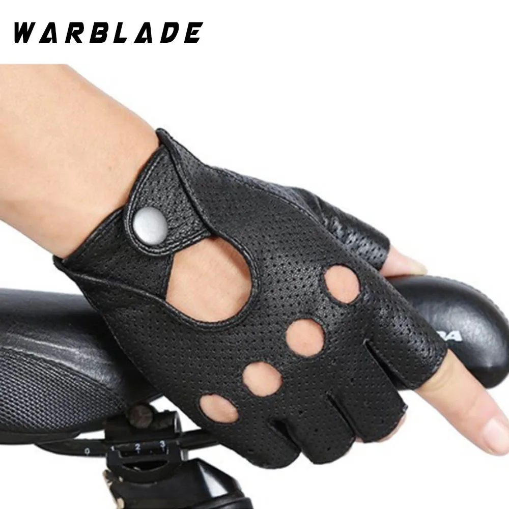 

WarBLade Fashion Black PU Half Finger Driving Show Women Gloves Punk Jazz Fingerless Gloves For Women Luva Guantes G222