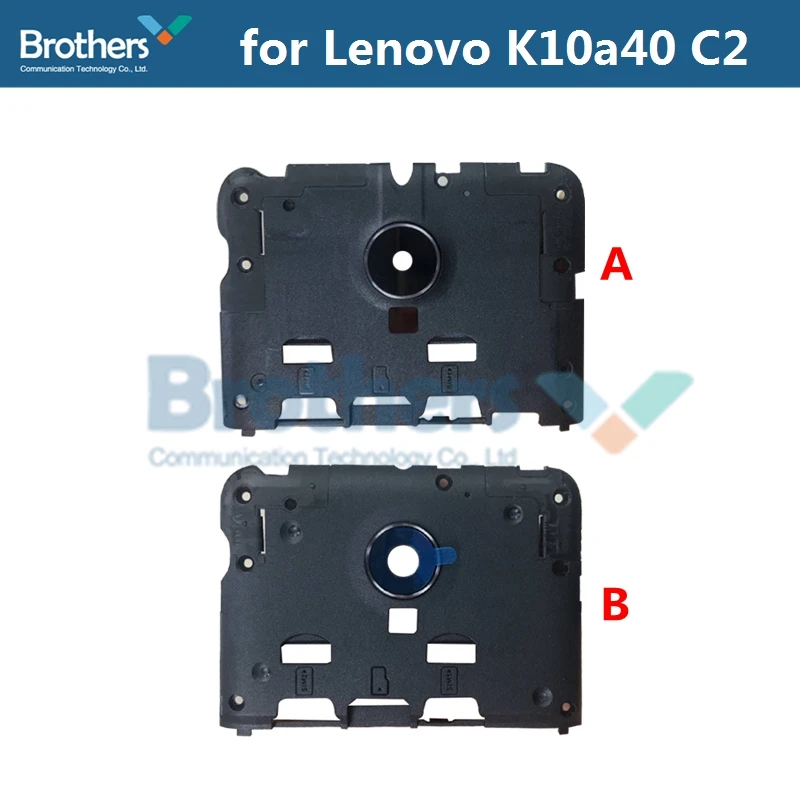 Moldura intermediária para lenovo k10a40 c2, suporte intermediário 2750mah para lenovo k10a40 c2 com capa de lente de câmera, cartão duplo, substituição de telefone