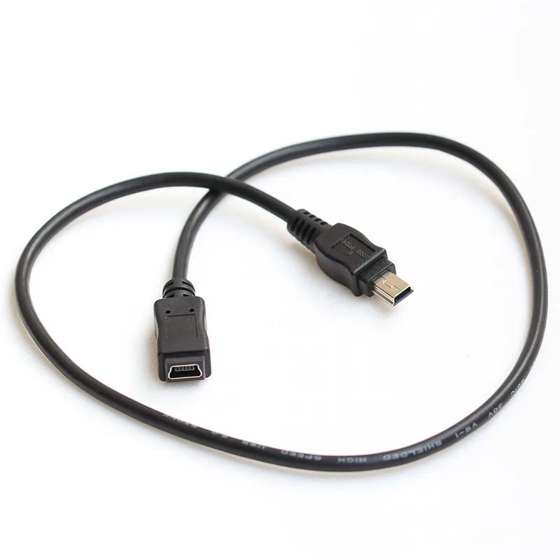 MINI USB 5 Pin Male to Female  Data Sync Charger Extension Cable Applicable to The Car Recorder GPS Navigator