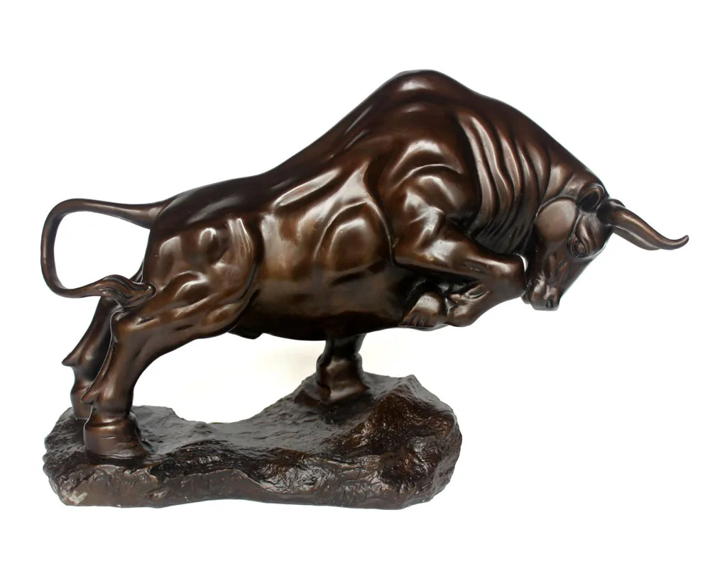 

Running Bull Statue/ Sculpture best Gong Fuhai pure Copper OX bull Home Furnishing office crafts gifts decoration copper