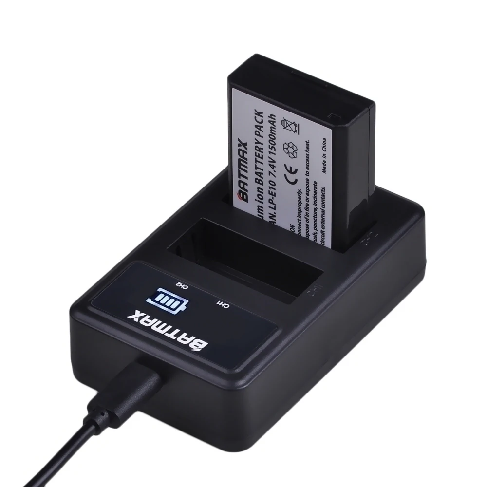 1Pc LP-E10 LPE10 LP E10 Camera Battery Charger for Canon 1100D 1200D 1300D Rebel T3 T5 KISS X50 X70 Camera Batteries