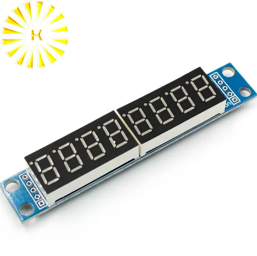 MAX7219 LED Dot Matrix 8 Digit Digital Tube Display Control Module 3.3V 5V Microcontroller Serial Driver 7-segment Connector