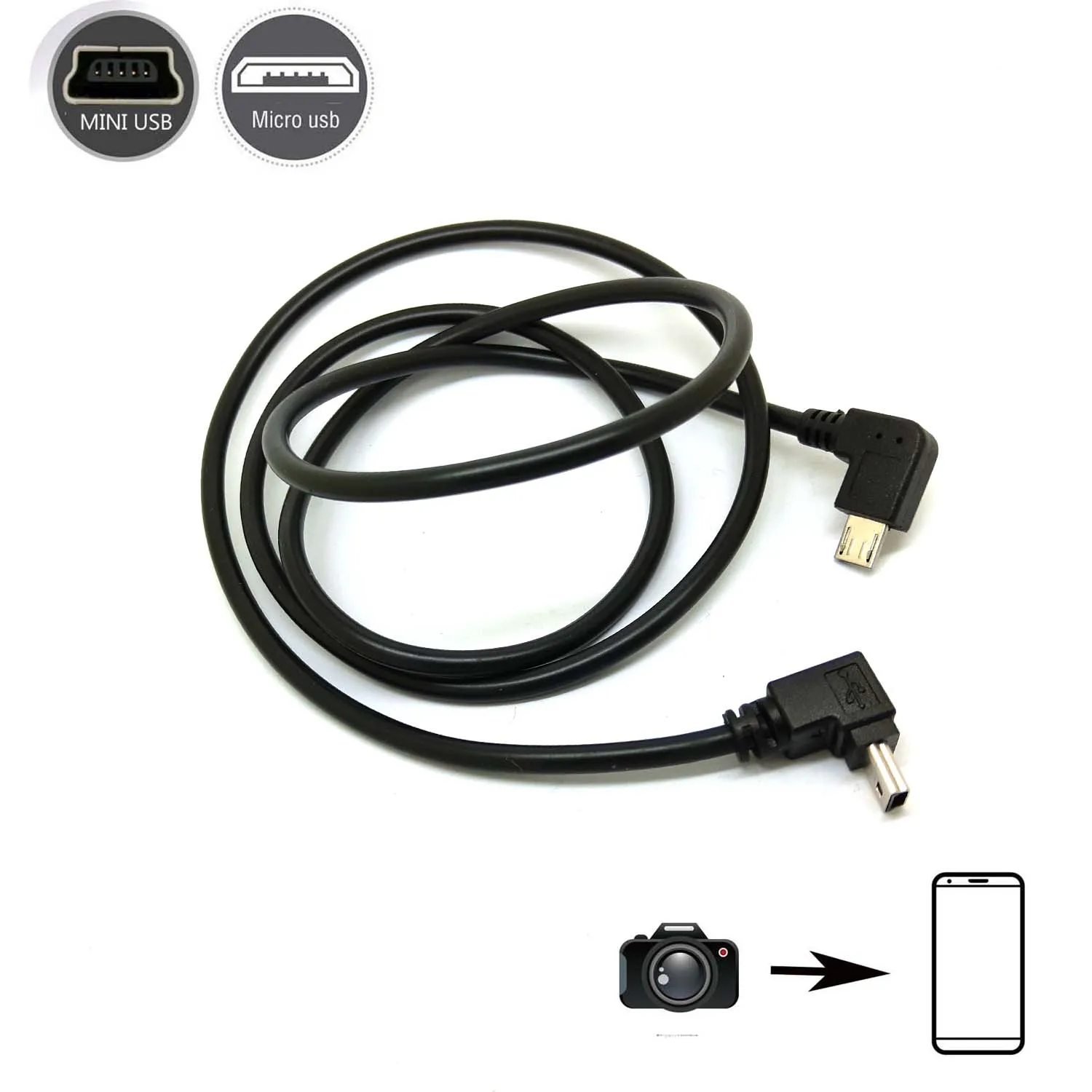 

camera to phone OTG CABLE for canon camera and smartphone tablet phone micro usb to 5pin mini usb