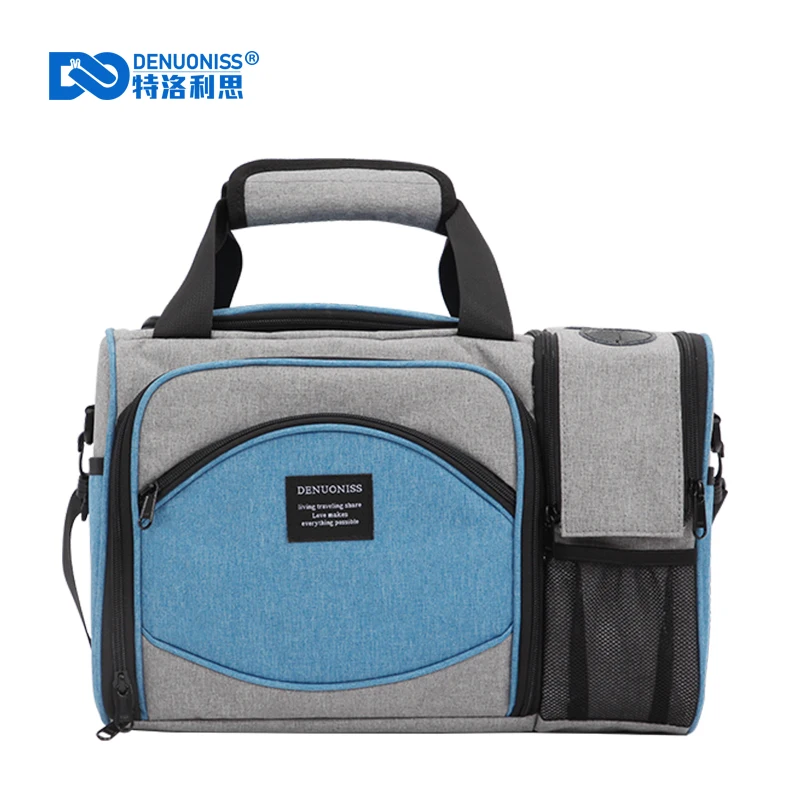 DENUONISS-Bolsa de Picnic impermeable para hombre, bolso enfriador térmico de tela portátil con aislamiento, almacenamiento de gran volumen, para