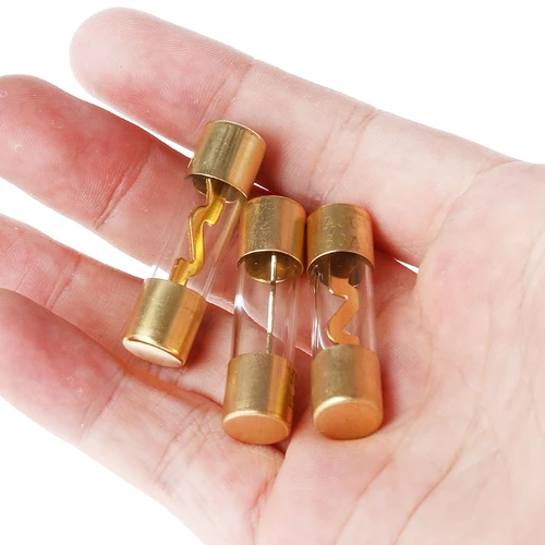 Imagen 2 del producto Paquete de fusibles AGU de vidrio chapado en oro, amplificador de Audio para coche 60A 80A 100A, 5 uds.