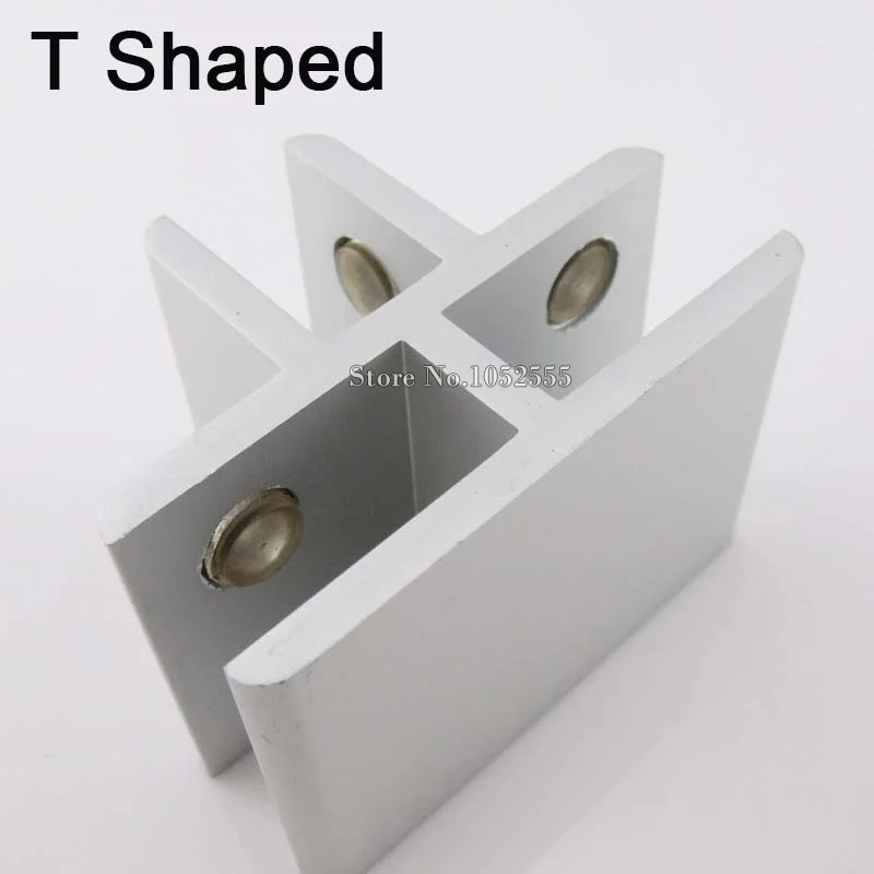 Brand New 20PCS Aluminum glass clamp T Shape Corner Bracket,Multi-function glass clamp clip connector home decorative