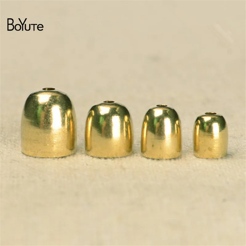 BoYuTe (100 Pieces/Lot) 7 Sizes Metal Brass Cord Tassel End Caps DIY Jewelry Accessories Parts