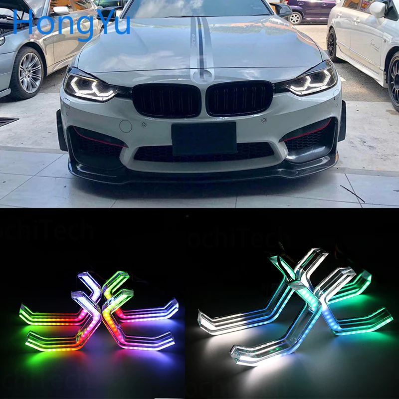 

Аксессуары для унитаза BMW F31 3 серии 2014 г. RGBW, разноцветный комплект ICONIC M4 Style Crystal Angel Eyes DRL