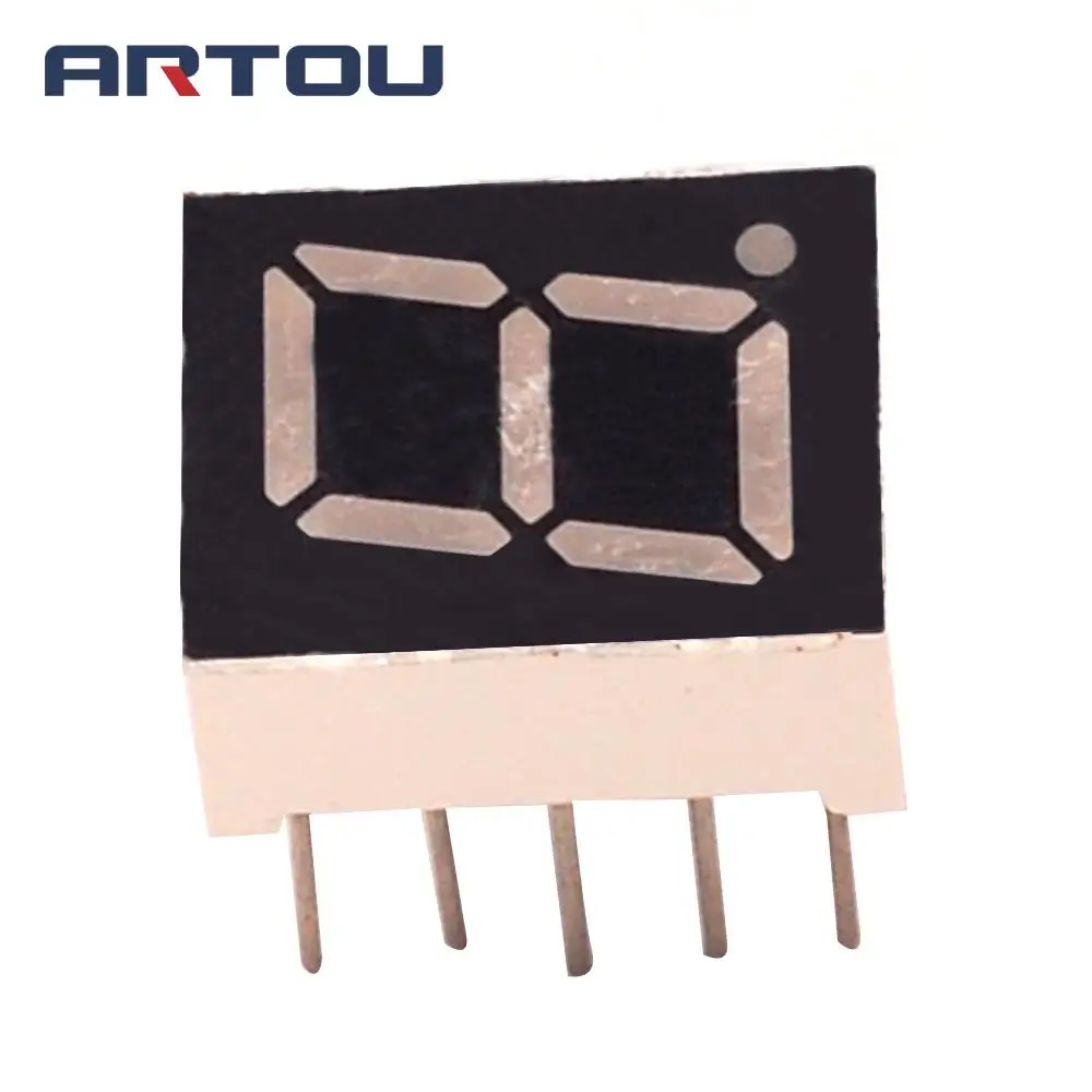 Tube numérique Anode commune 1Bit, 7 segments, affichage LED vert 0.39 pouces, 10 pièces