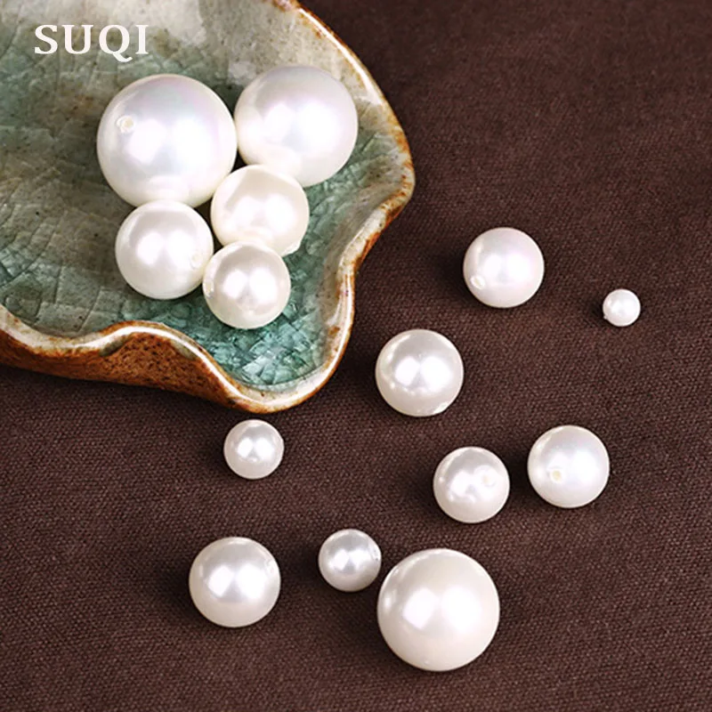 Superior high quality Imitation pearls 14mm 20mm 10pcs ABS Big beads for making for Earring necklace jewelry Ornament Dress DIY