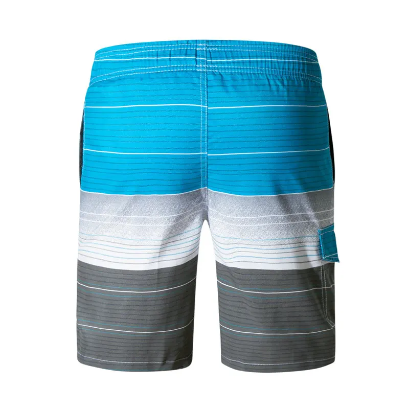 Raise Trust Men's Shorts Summer Casual Beach Swimwear Print Splice stripe Board Shorts Fashion Couple Masculino Praia Shorts