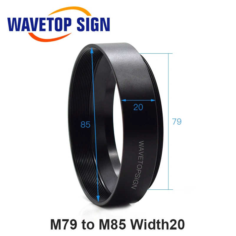 WaveTopSign maszyna do znakowania laserowego skanowanie Adapter obiektywu pierścień M79 zmiana na M85 przedłużenie pierścienia szerokość 15mm 18mm 20mm 22mm 30mm