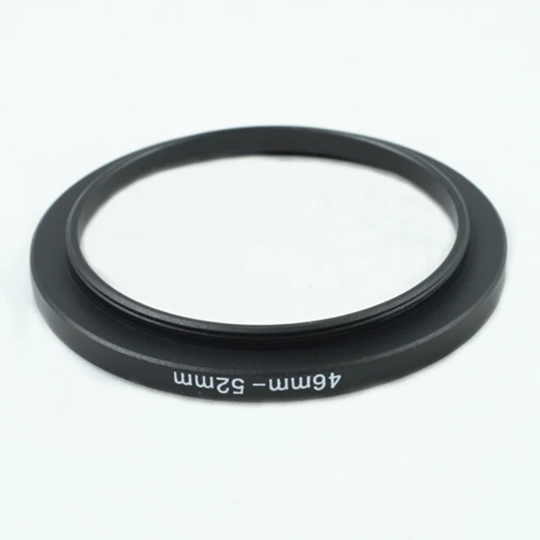 46-52mm 46mm to 52mm Step-up Metal Filter Adapter Ring Black 46-52