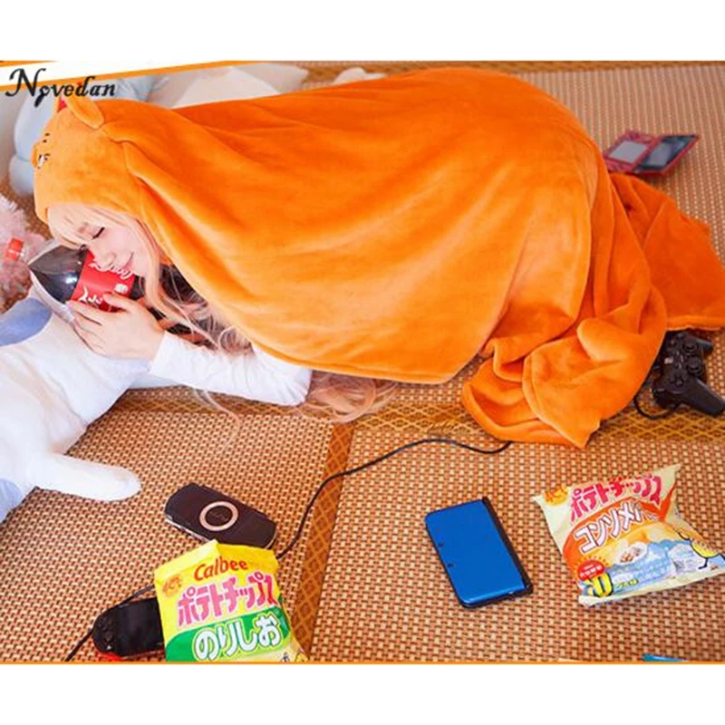 Umaru chan anime cosplay traje menina hamster manto ar condicionado cobertor vestindo umaru macio com capuz xale halloween