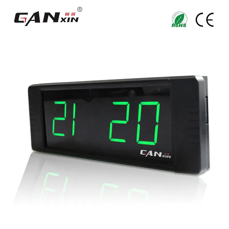 [Ganxin]1 Inch Remote Control Led Digital Small Wall Clock Multifunctional Electronic Table Watch Timers