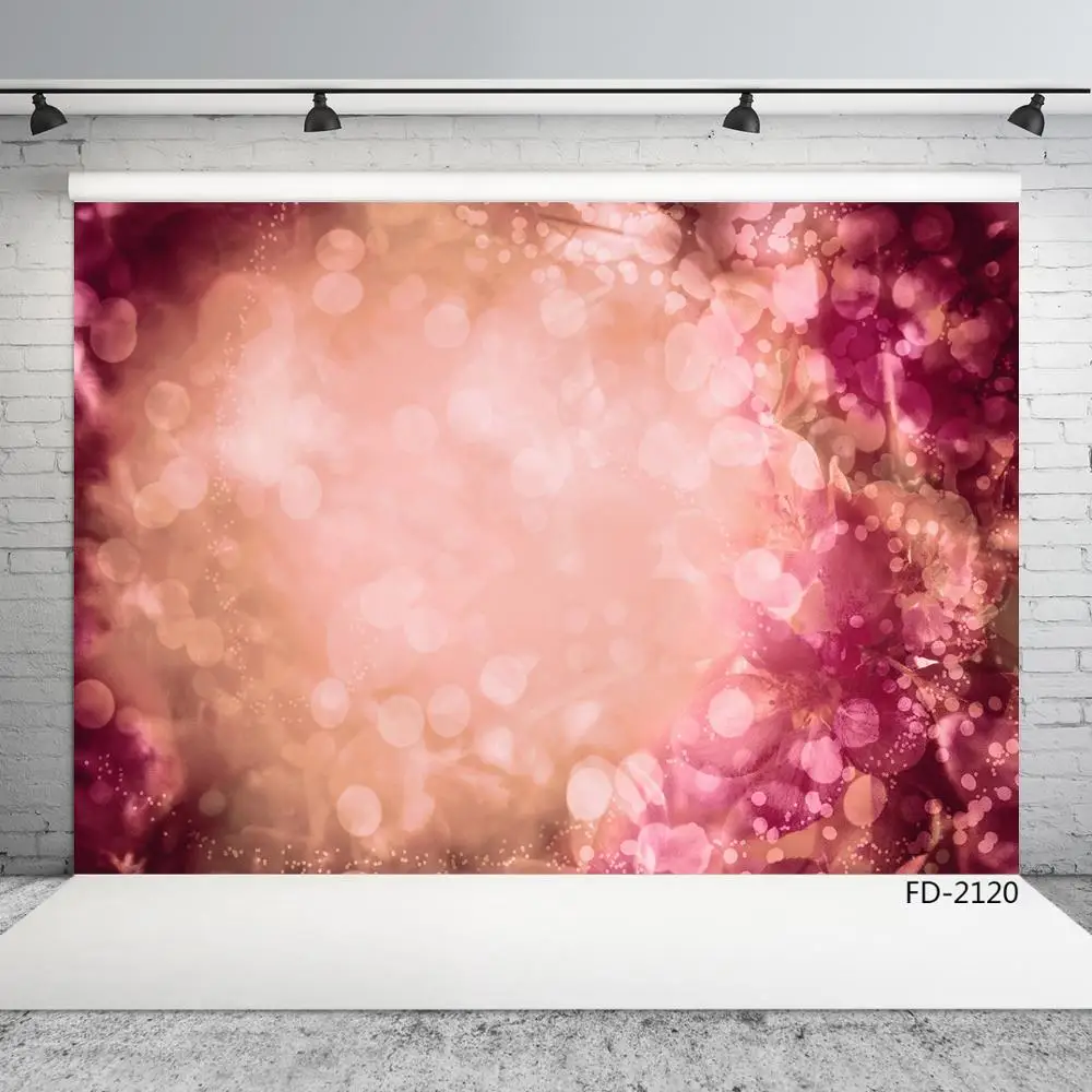 Flowers Paintings Sparkles Children Photography Backgrounds Custom Vinyl Photo Backdrops For Photo Studio Baby Shower Photobooth