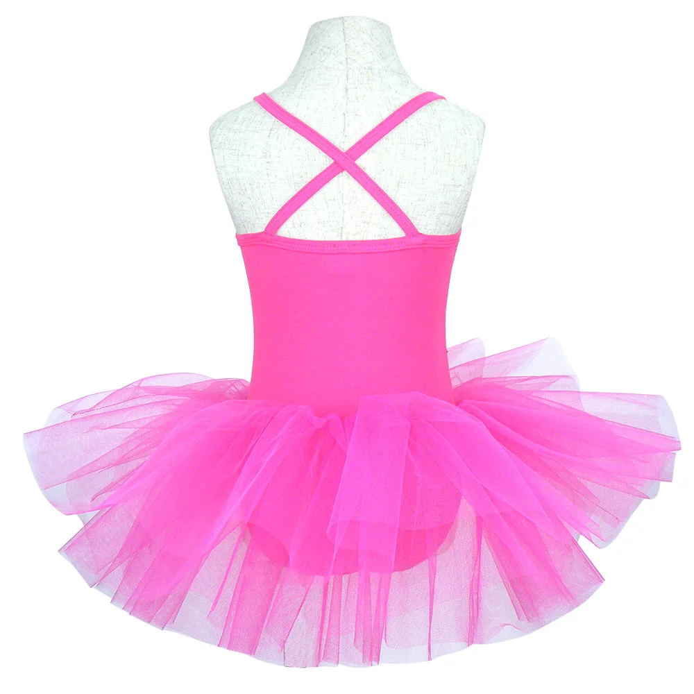 Ballerina Fairy Prom Party Costume Kids Sequined Flower Dress Girls Dance wear Gymnastic Ballet Leotard Tutu Dress