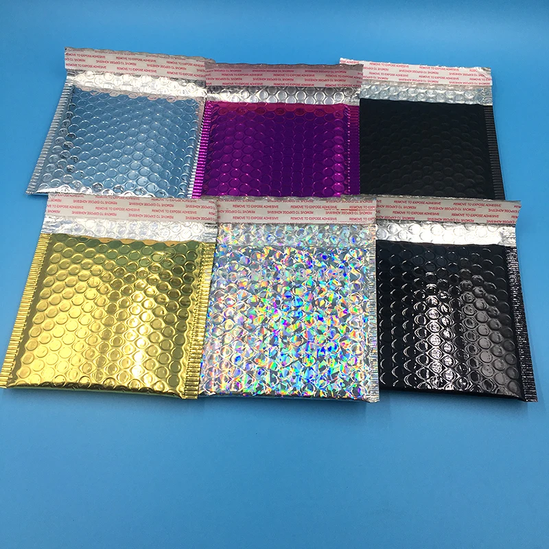 50pcs/lot Bubble Envelopes Bags Mailers Padded Shipping Envelope With Bubble Mailing Bag Business Supplies 15*13cm+4cm