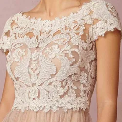 New Short Sleeve Lace Wedding Jackets V-Back White Ivory Bolero Bridal Wraps Shawl Jacket Custom size for 2 4 6 8 10 12