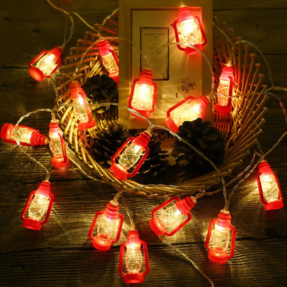 Coquimbo 10 LEDS 1.6M Kerosene String Lights Fairy Garland Lantern String Battery Powered Home Party Decoration String Lights