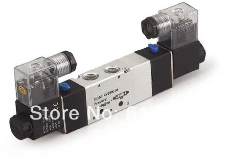 

G1/8" 5/3 4V130P-06 Solenoid Valve,(double head,three position,press type)