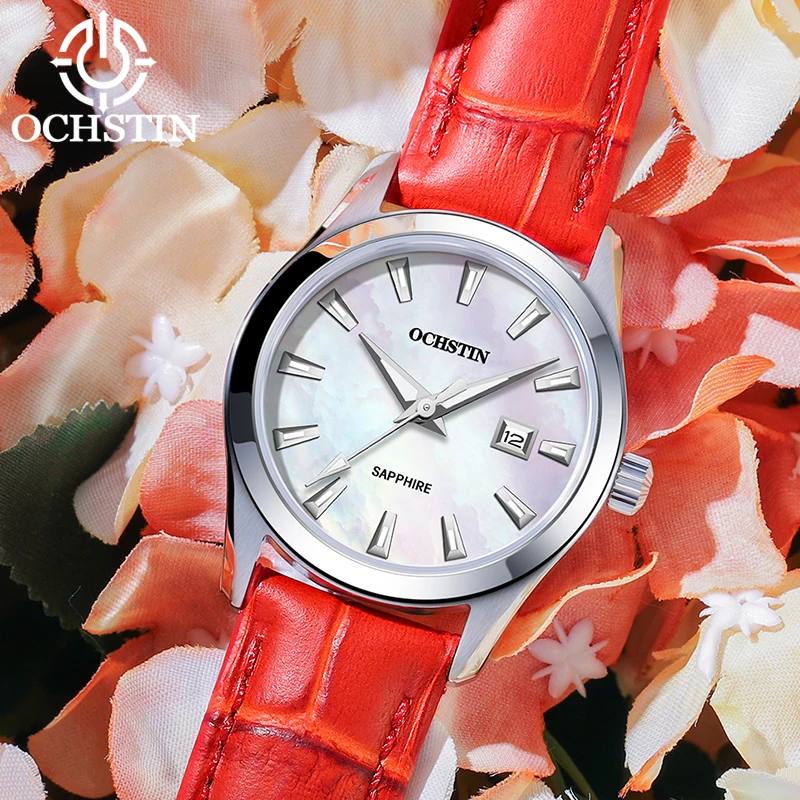 

OCHSTIN Quartz Wristwatches relogio feminino Top Brand Luxury leather Ladies Watch Quartz Classic Casual Analog Watches Women