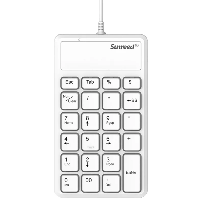 USB Numeric Keypad, Portable Slim Mini Number Pad for Laptop Desktop Computer PC, Full Size 23 Key