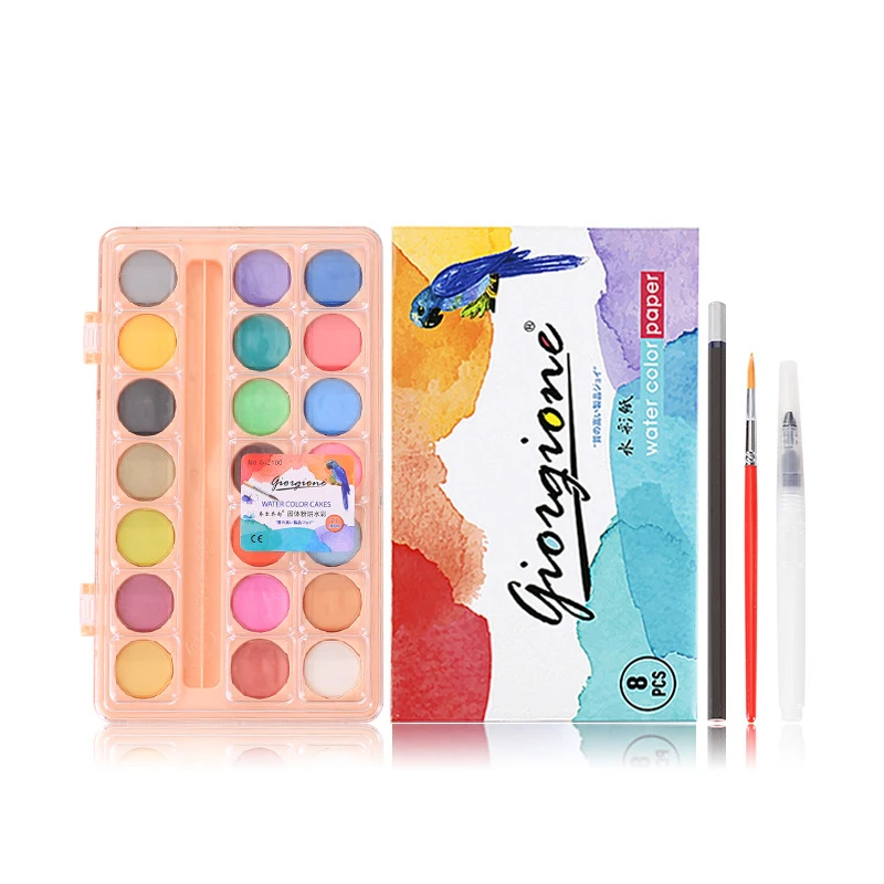 

5 pcs/set 21 color solid body watercolor painting pigment set Powder cake non toxic beginners Be applicable Art supplies