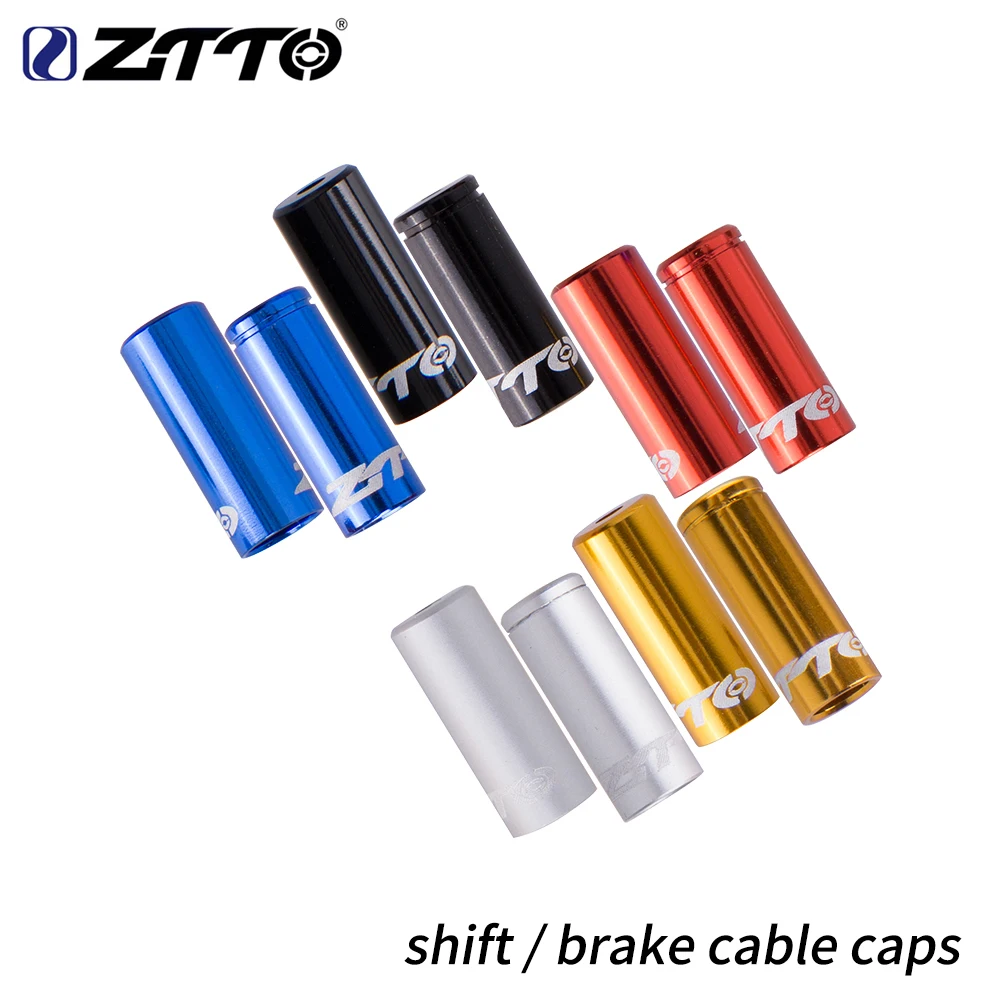 ZTTO Aluminum Alloy Cycling Bike Brake Cable Tips Crimps Bicycles Derailleur Shift Cable End Caps Inner Wire Ferrules New