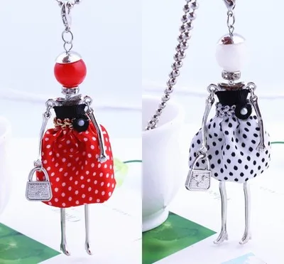 Fashion Doll Pendant Necklace Lovely Dress Doll Necklaces & Pendants Maxi Collares Women Collier Long Necklace Colar Dropship