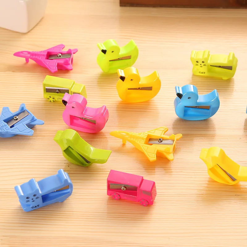 60 Pcs Mini Pencil Sharpener School Creative Stationery Cartoon Cute Shape Pencils Sharpener Pencil Machine Wholesale Escolar