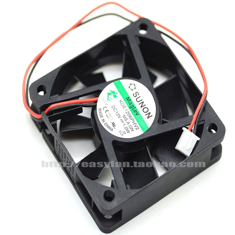 KDE1206PHV2 Cooling Fan 6015 12V 1.0W Magnetic Suspension Projection Monitor Cooling Fan