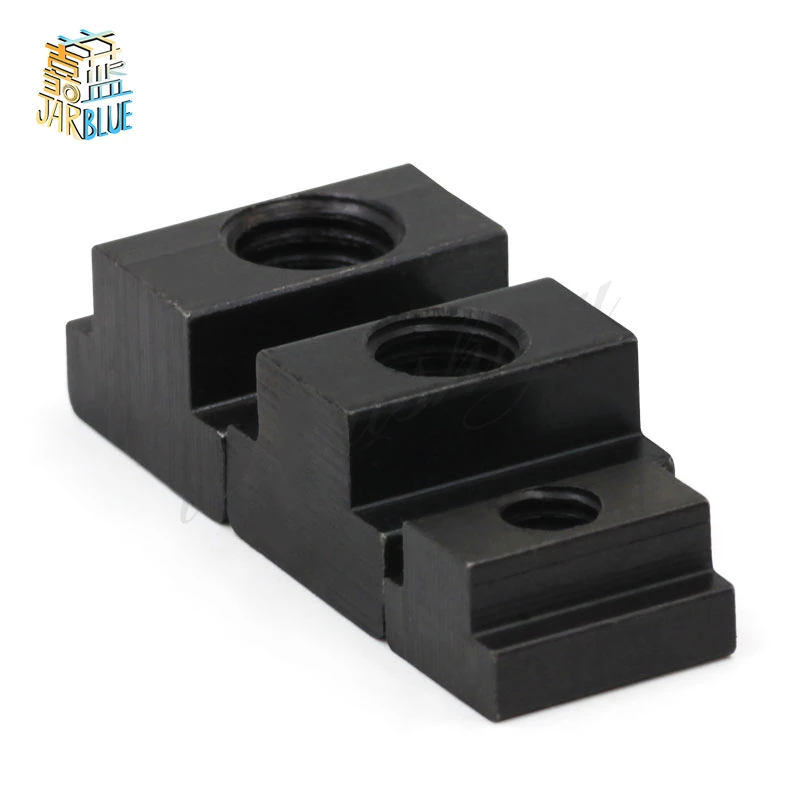 5Pcs M5 M6 M8 M10 M12 M14 DIN508 Black Oxide Finish Grade 8.8 Carbon Steel T-Slot Nut Tapped Through Slot T-nuts Furniture