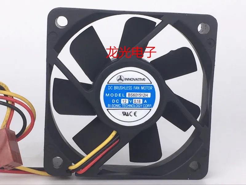 

Bi-Sonic BS601512H Server Cooling Fan DC 12V 0.18A 60x60x15mm 3-wire