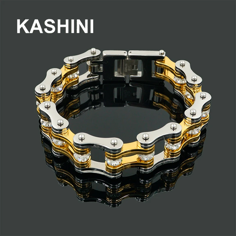 Punk Women Charm Bracelets Bangles  Biker/Bicycle Motorcycle  Chain Link  Bracelets For Women Stainless Steel Jewelry Gift