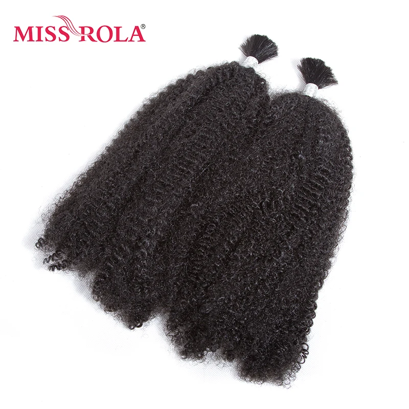 Miss Rola Synthetic Afro Kinky Weave Hair Extensions 2pcs/lot 1B# Color Crochet Braid Hair Weaving 85g 12inch Curly Hair