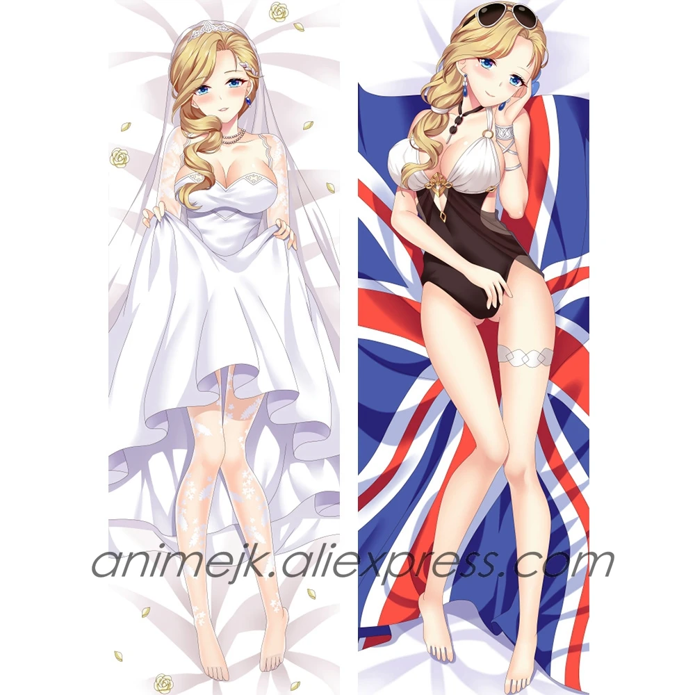 Anime JK Game bilan hangxian Azur Lane UK HMS Hood Girl Dakimakura Body Pillowcase Hug Pillow Cover Case Home Bed Decor