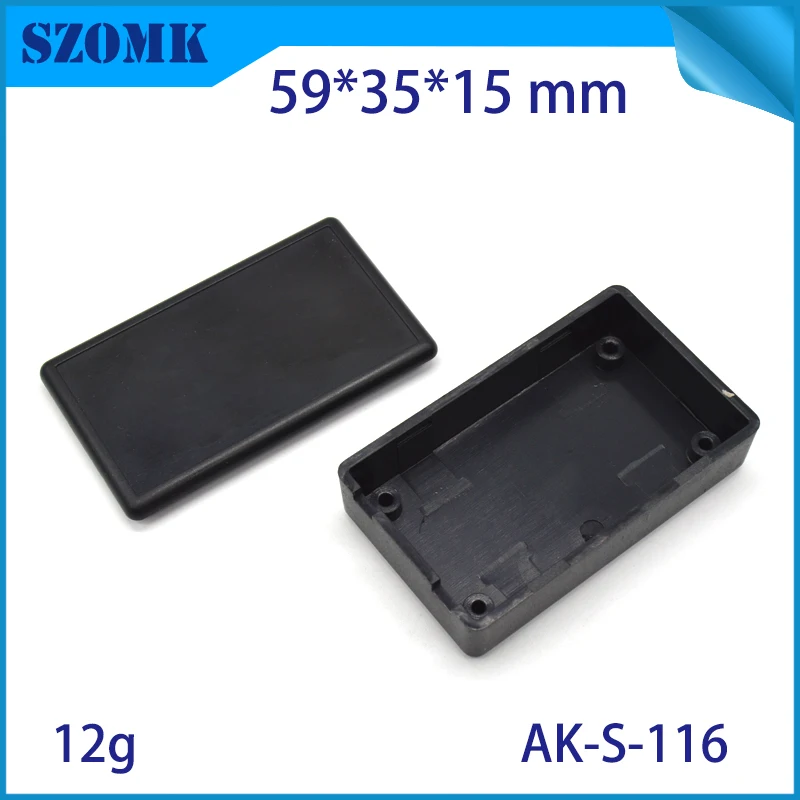 1 Piece 59*35*15 mm black plastic enclosure for electronic equipment box plastic instrument housing for pcb design junction box