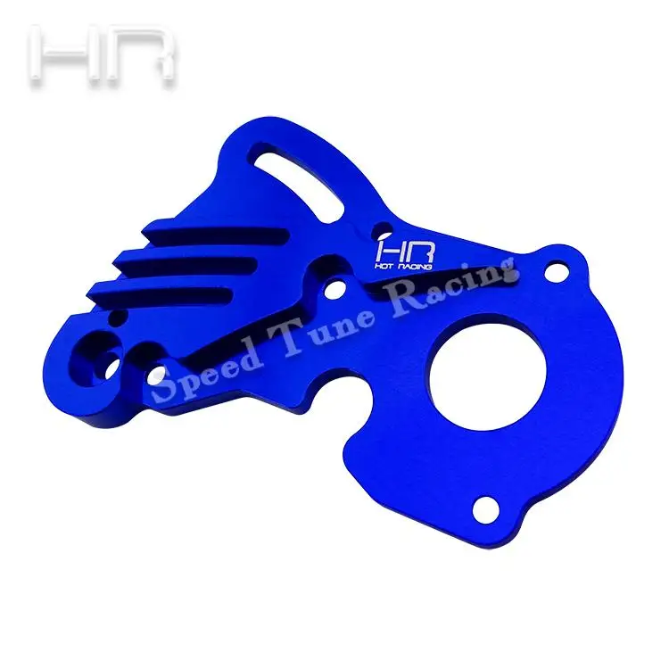 Hot Racing aluminum heat sink dual-motor motor mount plate for the dual motor 1/10 Traxxas brushless E-Revo