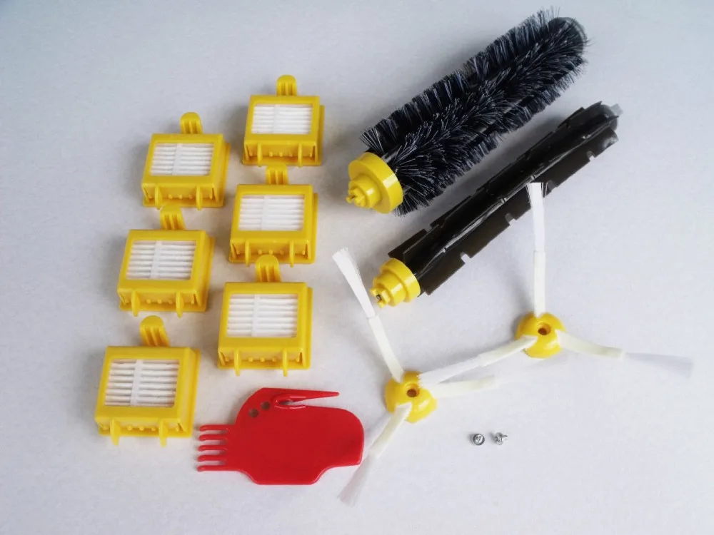 2 screw+6 HEPA Filter +2 Side Brush +1 set Bristle Brush kit for iRobot Roomba 700 Series Vacuum Cleaning Robots 760 770 780 790