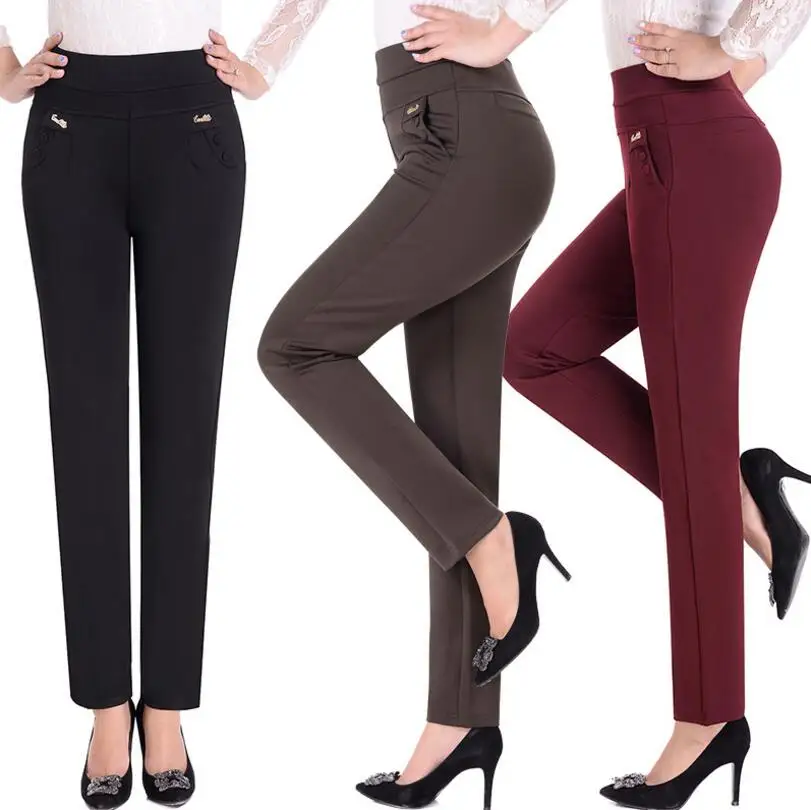 

New spring autumn women casual pants trousers high waist women straight S pants s1438