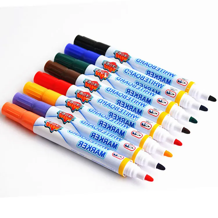 8PCS/Set Brand New 8 Color Mixed Chalk Whiteboard Pen Erasable Dry White Board Markers Office School Supplies